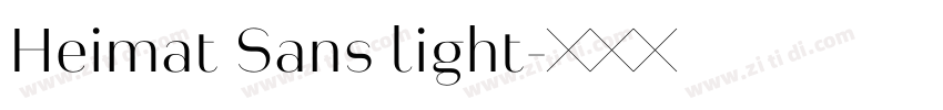 Heimat Sans light字体转换